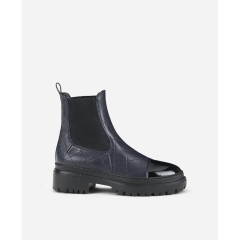 AGL Mary Beat Boot in Navy/Black