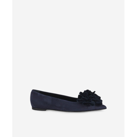 AGL Fergy Rose Flat in Blue Suede