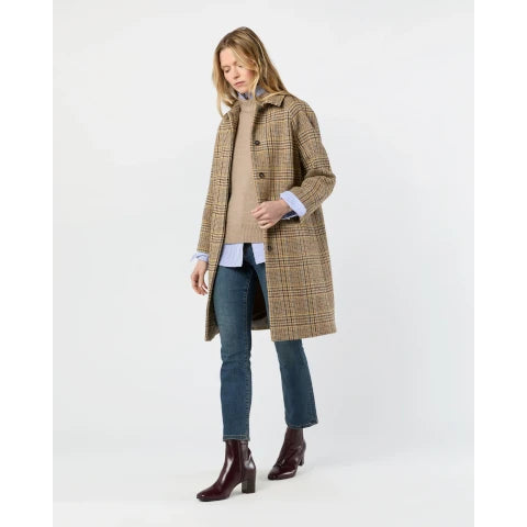 Ann Mashburn Balmacaan Coat in Harris Tweed