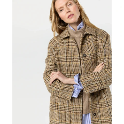 Ann Mashburn Balmacaan Coat in Harris Tweed
