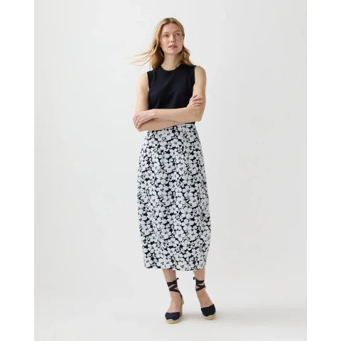 Ann Mashburn Belle Skirt in Navy Floral