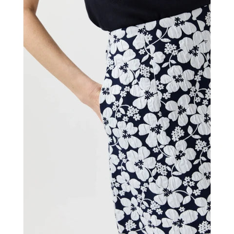Ann Mashburn Belle Skirt in Navy Floral