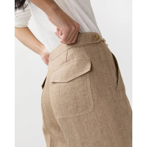 Ann Mashburn Billie Pant in Flax Linen Twill