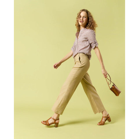 Ann Mashburn Open-Toe Fisherman Heel Sandal
