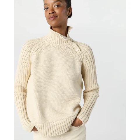 Ann Mashburn Ines Side Funnel Neck Sweater