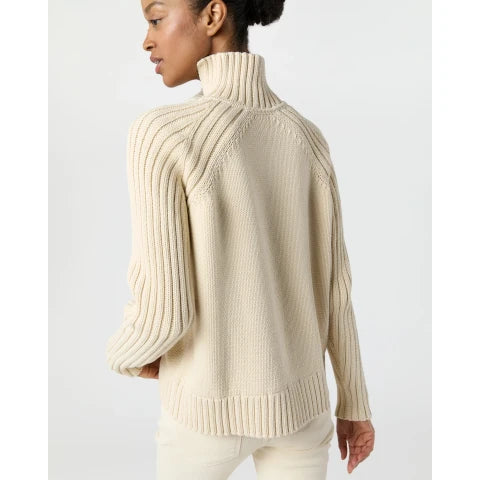 Ann Mashburn Ines Side Funnel Neck Sweater