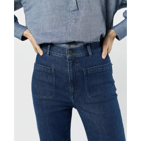 Ann Mashburn Camille Patch-Pocket Jeans