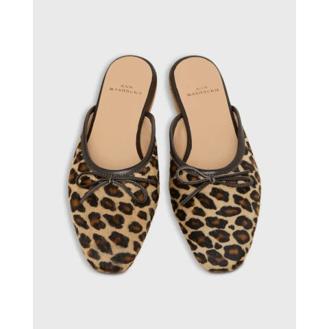 Ann Mashburn Joy Mule in Leopard Calf Hair