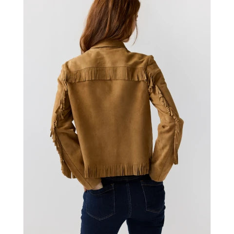 Ann Mashburn Lorena Jacket in Camel Suede