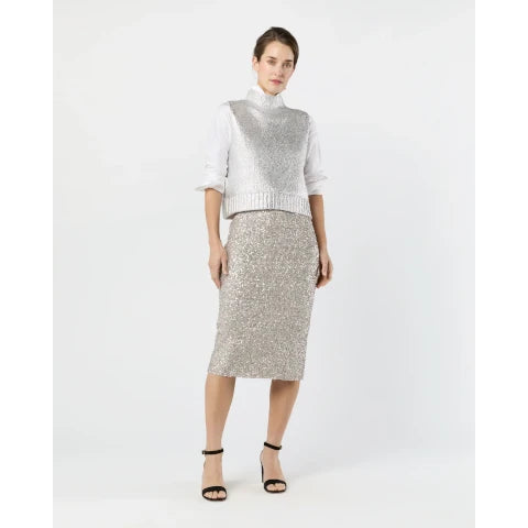Ann Mashburn Pull-On Sequin Skirt