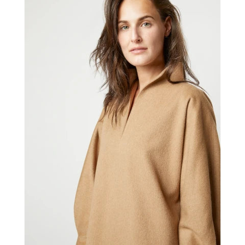 Ann Mashburn Violet Camel Flannel Top