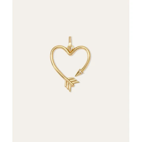 Adina Reyter Diamond Arrow Heart Charm