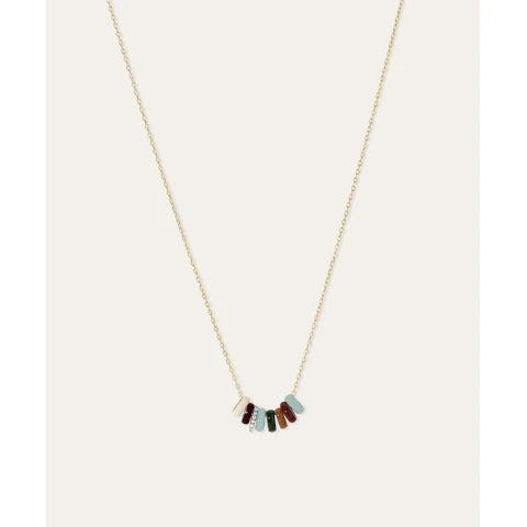 Adina Reyter Ivy League Diamond + Enamel Mini Bead Necklace