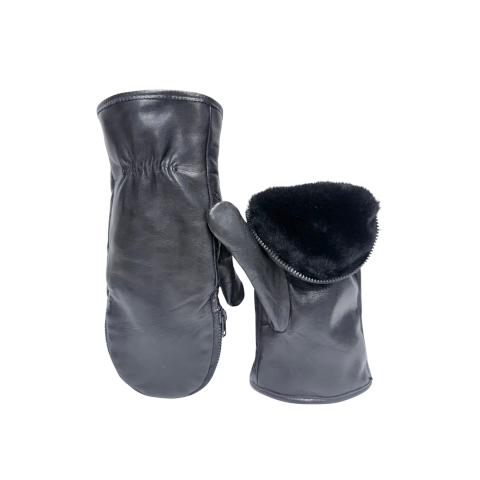 Alpo Faux Fur Lined Zipper Mittens