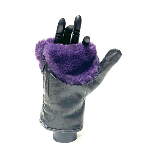 Alpo Faux Fur Lined Zipper Mittens