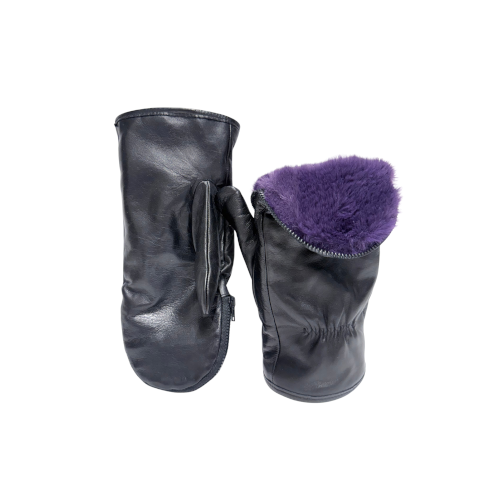 Alpo Faux Fur Lined Zipper Mittens