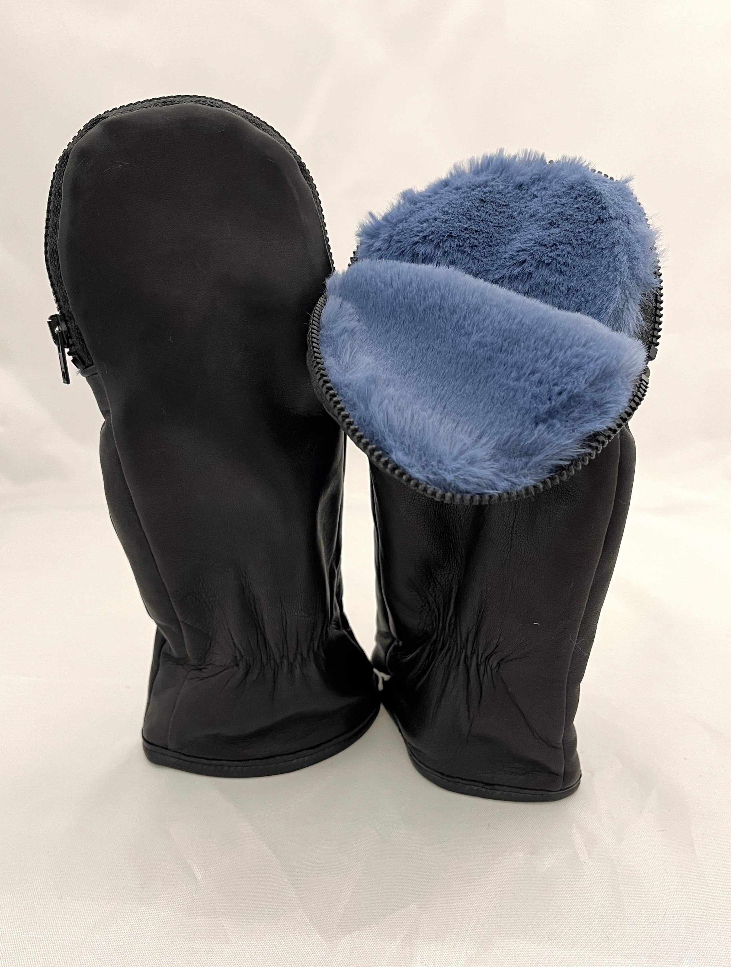 Alpo Faux Fur Lined Zipper Mittens