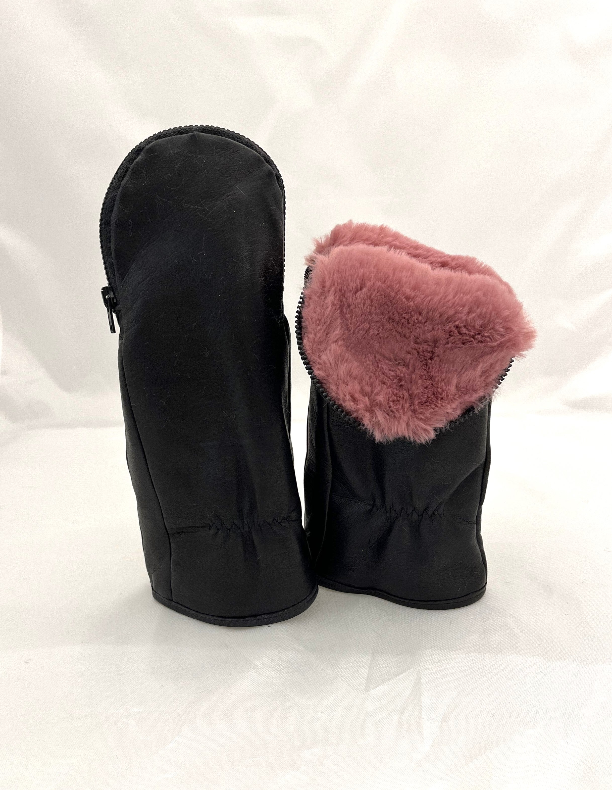 Alpo Faux Fur Lined Zipper Mittens