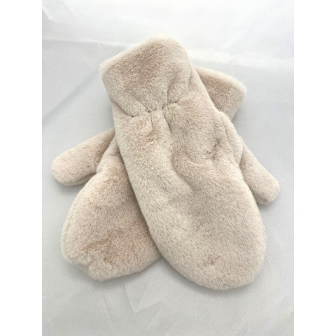 Alpo Faux Fur Mitten with Slit