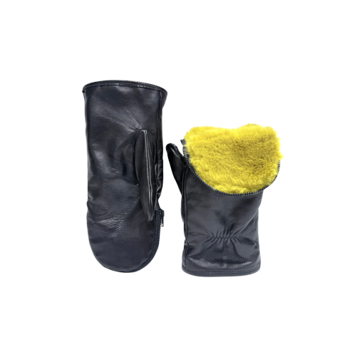 Alpo Faux Fur Lined Zipper Mittens