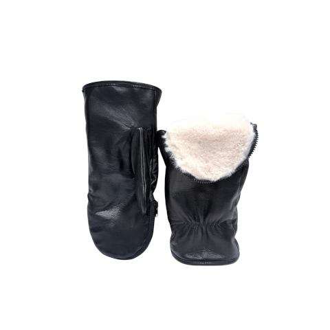 Alpo Faux Fur Lined Zipper Mittens