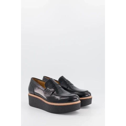 Anne Blum Pennie Black Leather Loafer