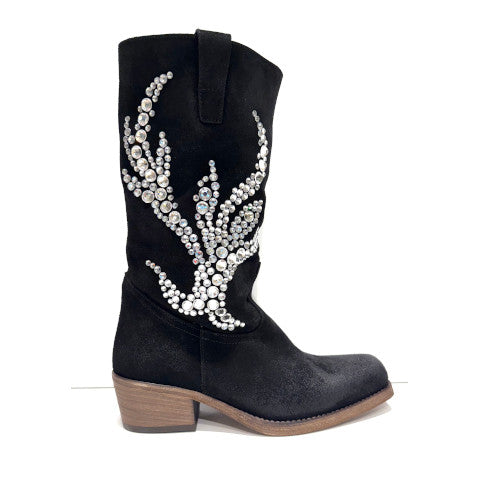 Antonia Capri Cowboy Boot with Crystals