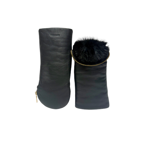 Aristide Fur Lined Zipper Mittens