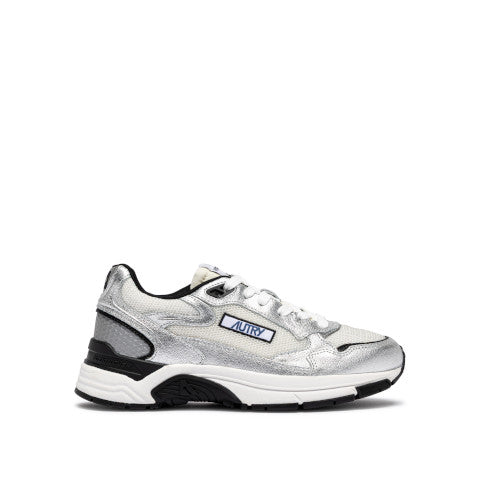 Autry Hyperway Laminated Silver Black Sneaker