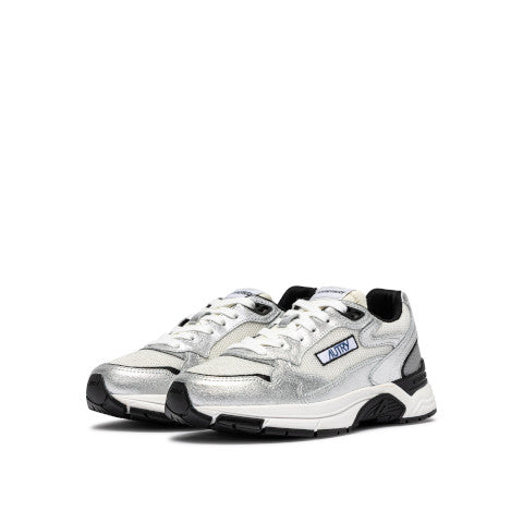 Autry Hyperway Laminated Silver Black Sneaker