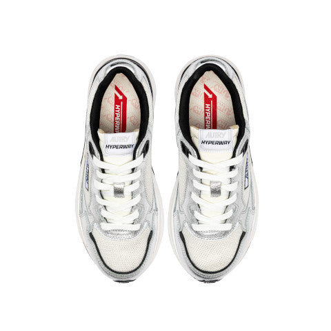 Autry Hyperway Laminated Silver Black Sneaker