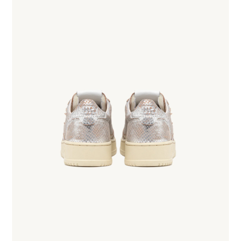 Autry Silver Snake Medalist Low Sneaker
