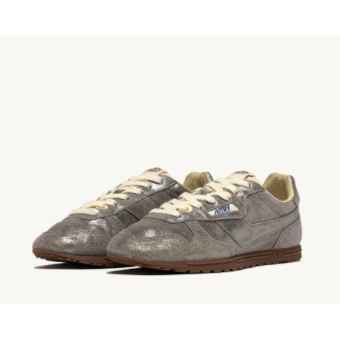 Autry Windspin Sneaker in Silver Glitter