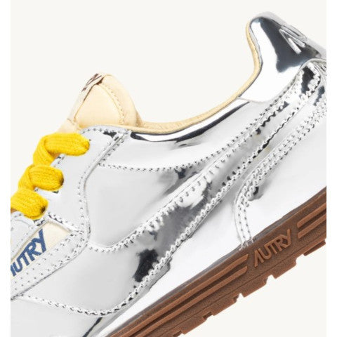 Autry Windspin Sneaker in Silver Mirror