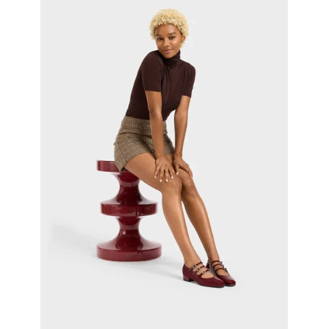 Carel Ariana Mary Jane in Burgundy