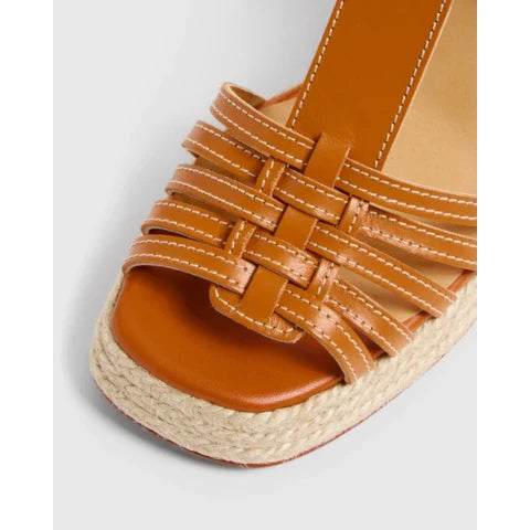 Castaner Vernia Brown Leather Espadrille