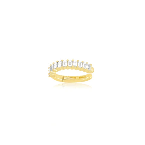 EF Collection 14K Prong Set Diamond Baguette Ear Cuff