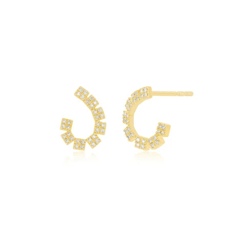 EF Collection Diamond Double Wrap Earring