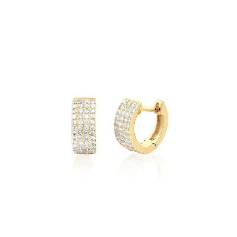 EF Collection Diamond Jumbo Huggie Earrings