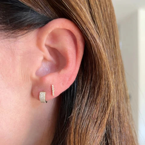 EF Collection Diamond Jumbo Huggie Earrings