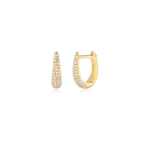 EF Collection Diamond Mini Maeve Huggie Earrings