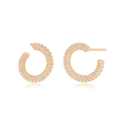 EF Collection Diamond Twist Wrap Earrings