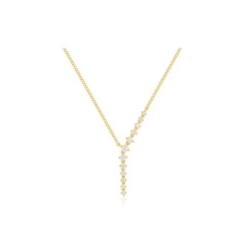 EF Collection Prong Set Diamond Waterfall Necklace
