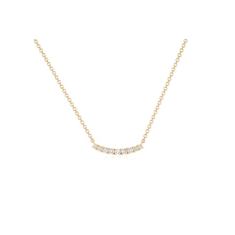 EF Collection Full Cut Diamond Arc Necklace