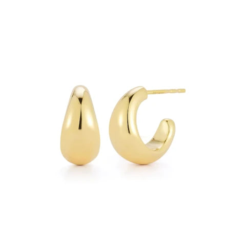 EF Collection 14K Jumbo Dome Hoop Earrings