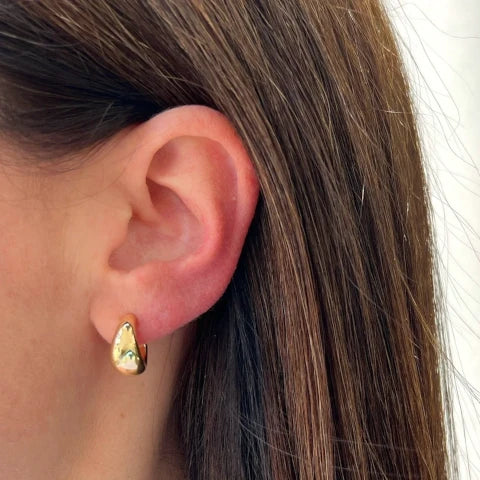 EF Collection 14K Jumbo Dome Hoop Earrings