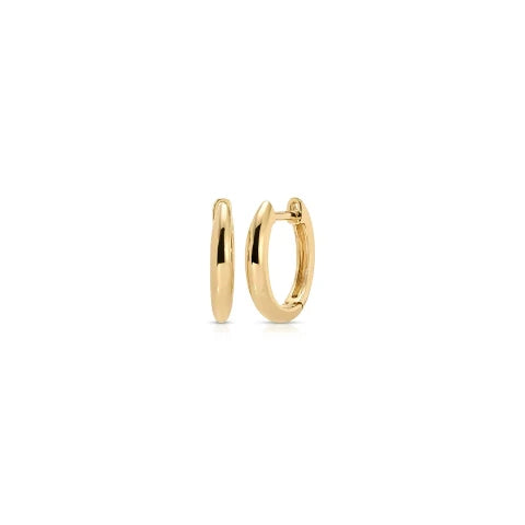 EF Collection Single Gold Dome Huggie Earring