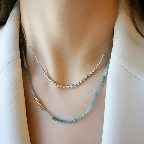 EF Collection Ombre Tourmaline Bead Necklace