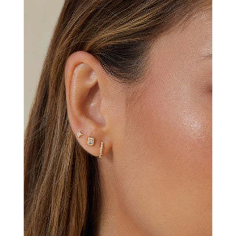 EF Collection Single Diamond Sparkle Stud