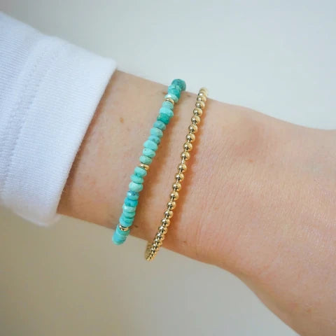 EF Collection Birthstone Bead Bracelet in Turquoise